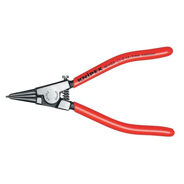 Knipex 5-1/2" Circlip Pliers For Grip Rings On Shafts, Plastic Grip 46 11 G0