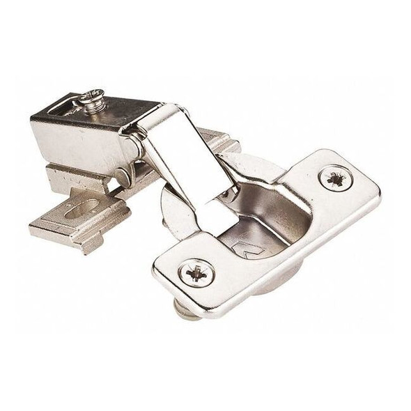 Butt Hinge, Steel, Concealed Mounting, 1 1/2 in Leaf W x 2 1/4 in Leaf H, Nickel
