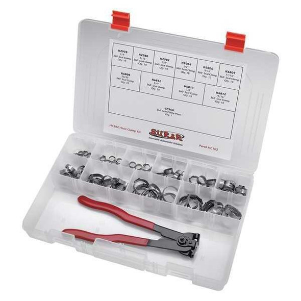 Sur&r Seal Clamp Kit,101 Pieces,Fuel Line Type HC102