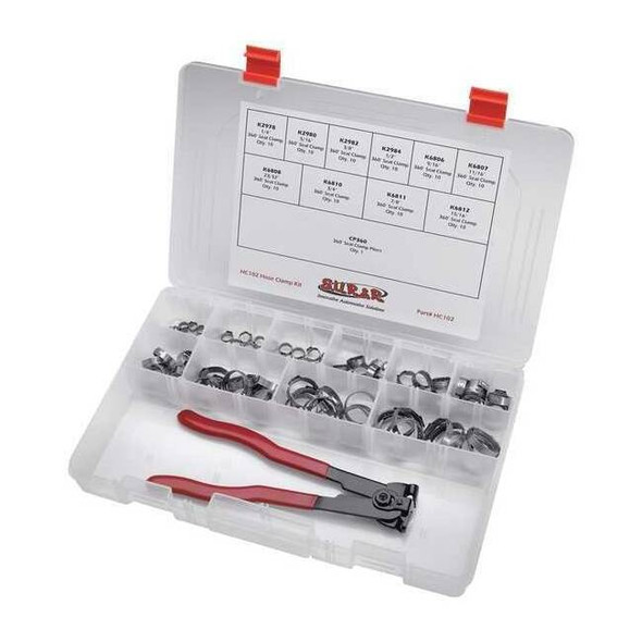 Sur&r Seal Clamp Kit,101 Pieces,Fuel Line Type HC102