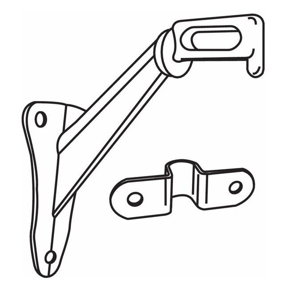 Manufacturer Varies Handrail Bracket,Plated,3-1/2" H 900-9669CH