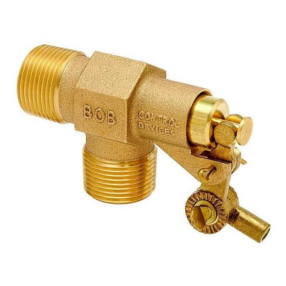 Bob Float Valve,1/2in.,LF Brass,Pipe Mount R400-1/2-LF