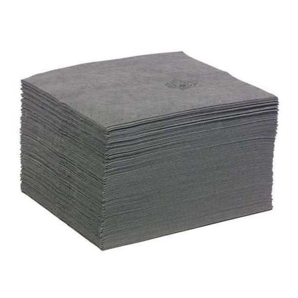 Pig Sorbent Pad, 22 gal, 15 in x 20 in, Universal, Gray, 125 PK MAT412
