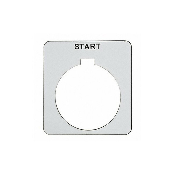 Schneider Electric Legend Plate, Start, Black/White, Square 9001KN201WP