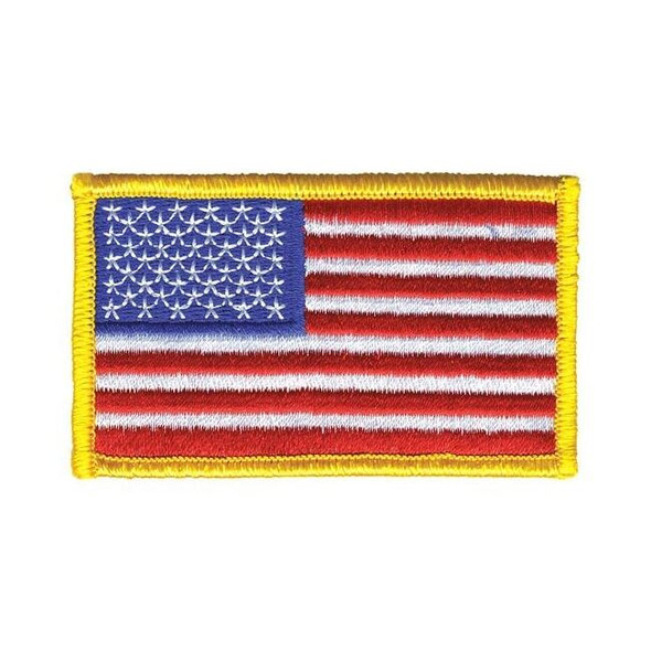 Heros Pride U.S. Flag, Embroidered Patch, Medium, Gold 0001HP