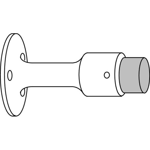 Rockwood Rigid Door Stop, Cast Brass, Gray 474.26D