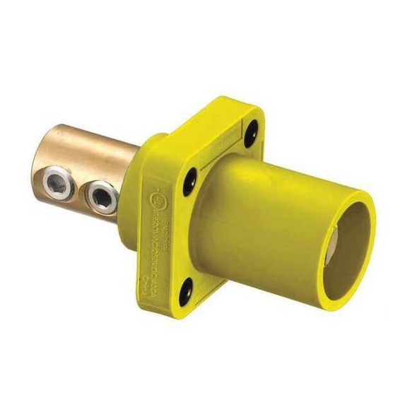 Hubbell Wiring Device-Kellems Recpt,Yellow,Male,Double Set Screw,400 A HBLMRY