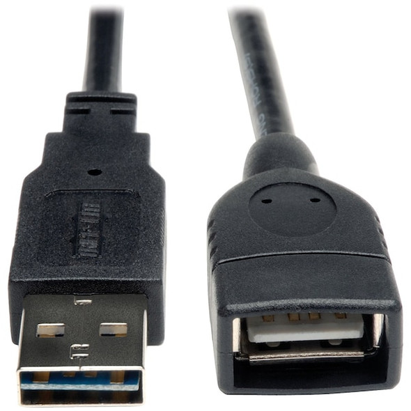 Tripp Lite Extension USB Cable,Black,18in L UR024-010 Tripp Lite Extension USB Cable,Black,18in L UR024-010