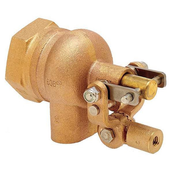 Bob Float Valve,2in.,LF Brass,Pipe Mount R605T-2-LF