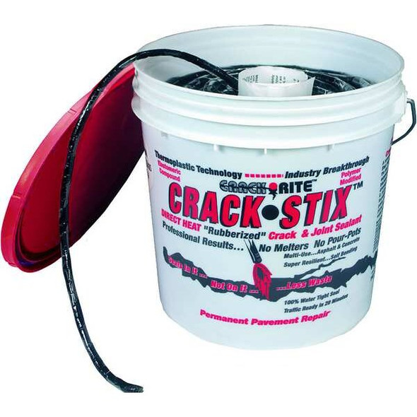 Crack Stix Crack Filler, Pail, Black, Crack Rite 2060