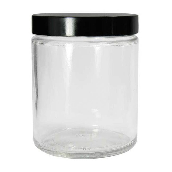 Qorpak Bottle,Wide,8 Oz,Straight Sided,PK24 GLC-01656