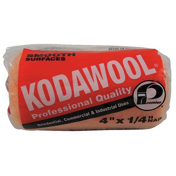 Premier 4" Paint Roller Cover, 1/4" Nap, Polyester/Knitted Wool 4KW2-14