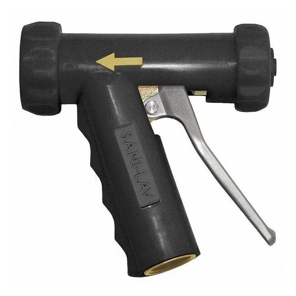 Sani-Lav Pistol Grip Spray Nozzle, 3/4" Female, 150 psi, 8.9 gpm, Black N8B