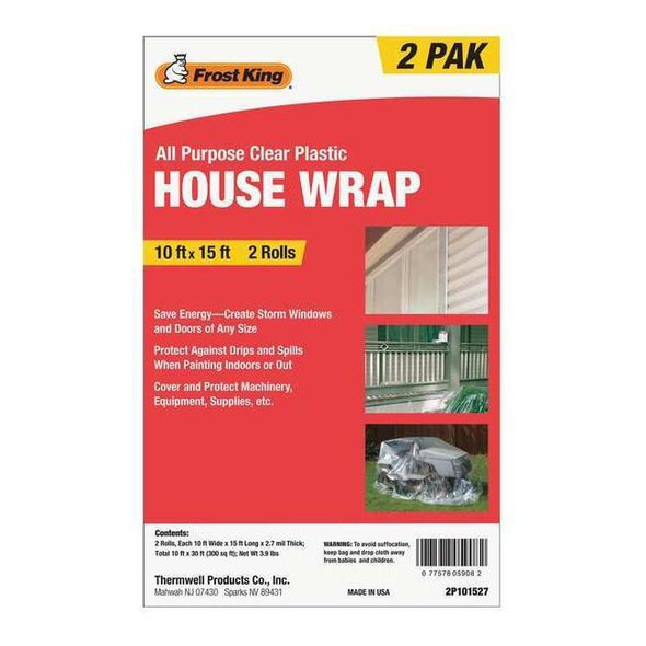 Frost King Window Insulation Kit,15 ft L,10ft W,PK2 2P101527
