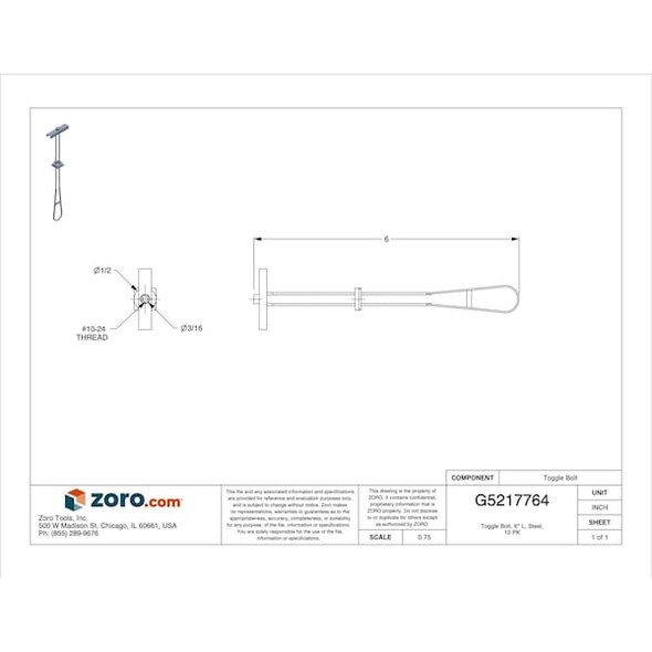 Manufacturer Varies Channel Toggle Anchor,Steel,#10-24,PK10 U63266.019.0001 Manufacturer Varies Channel Toggle Anchor,Steel,#10-24,PK10 U63266.019.0001