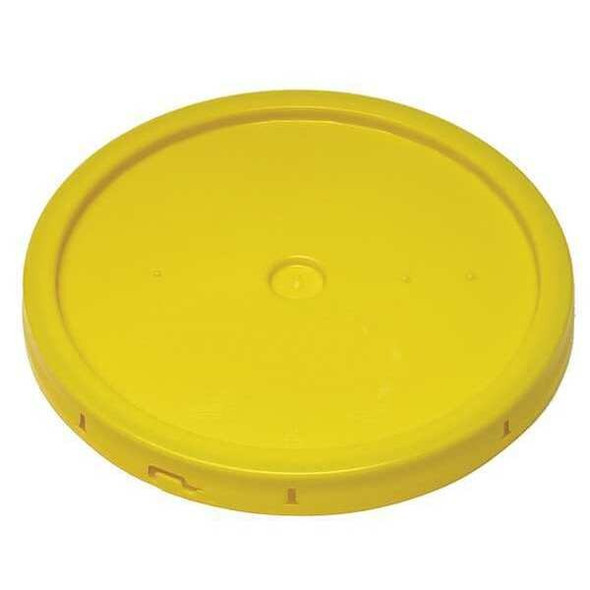 Manufacturer Varies Pail Lid, 12.25 in OD, Plastic, Yellow ROP2100CVR-TT-Y