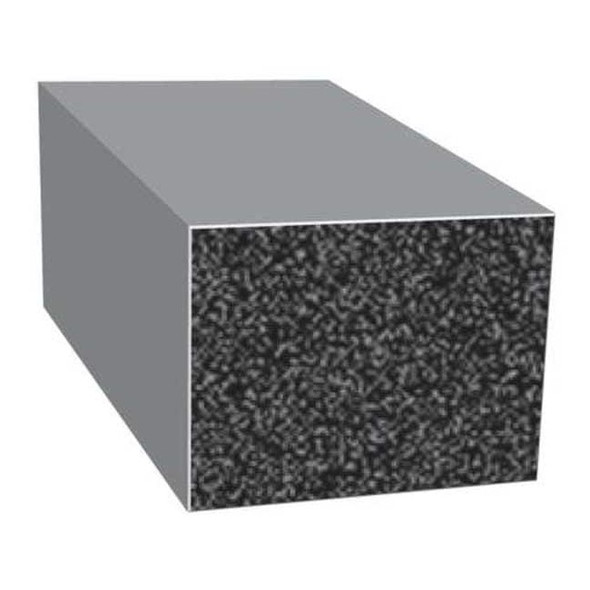 Trim-Lok Rubber Seal, Rectangle, 0.5"W x 100 ft. X272HT-100