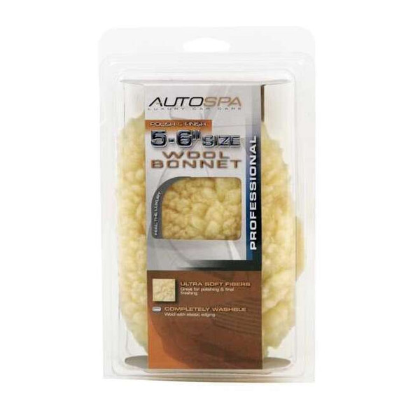 Carrand Polishing Bonnet,5 to 6 In.,Wool 40403AS