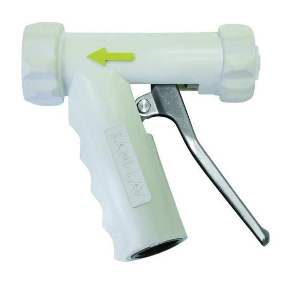 Sani-Lav Pistol Grip Spray Nozzle, 3/4" Female, 150 psi, 7 gpm, White N1SSW