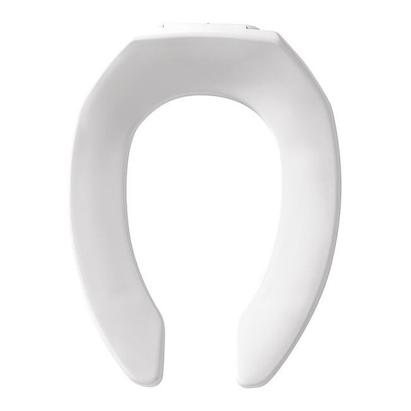 Toilet Seat Without Cover, Self-Sustaining Check Hinge, Elongated, White