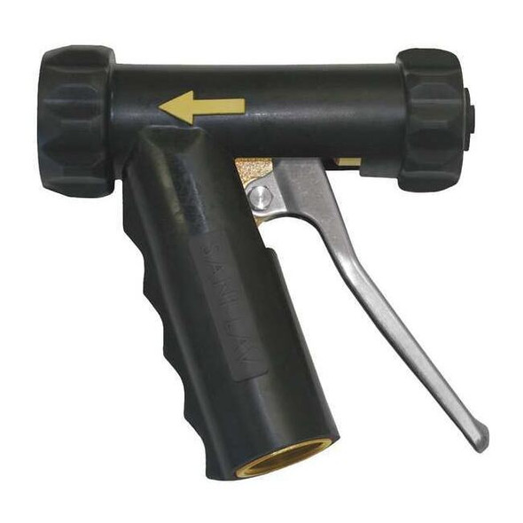 Sani-Lav Pistol Grip Spray Nozzle, 3/4" Female, 150 psi, 7 gpm, Black N1TB