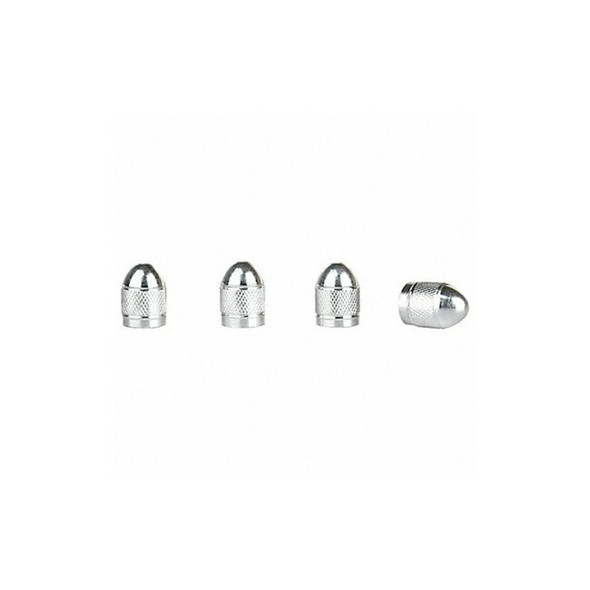 Slime Anodized Valve Caps,4 Pc.,Silver 20131