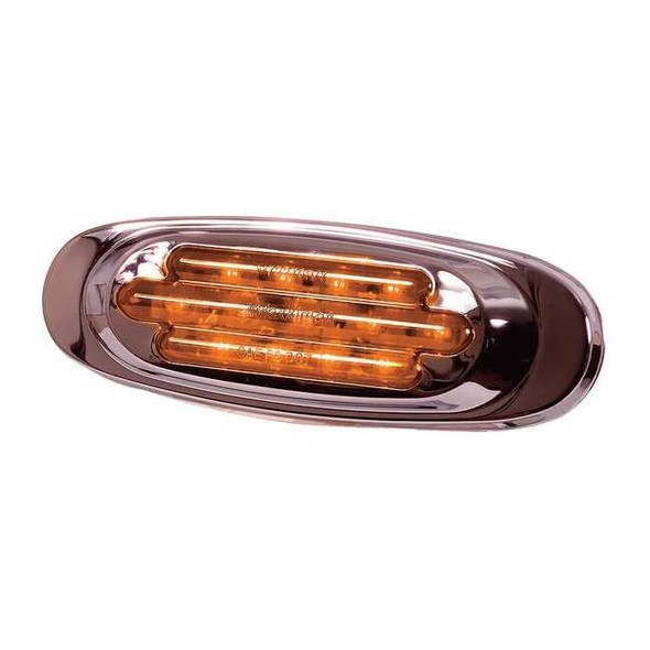Maxxima Clearance Light, LED, Amber, Oval, 6-5/8 L M72270Y