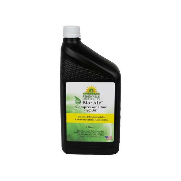 Renewable Lubricants Compressor Oil,1 qt, Bottle,30 SAE Grade 84201