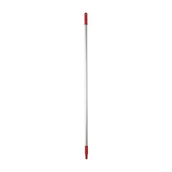 Vikan 1460mm Color Coded Handle, 1 in Dia, Red, Aluminum 29594