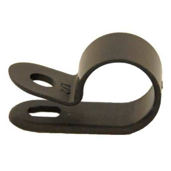 Cable Clamp, Nylon 6/6, 3/16 in Bundle Dia., Black, 100 PK