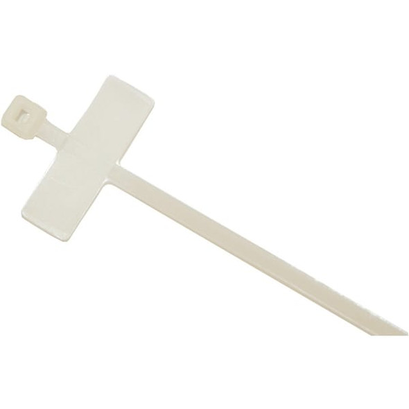 Cable Tie, 4 in L, 3/4 in Max Bundle Dia., Natural, Nylon, 18 lb Strength, 100 PK