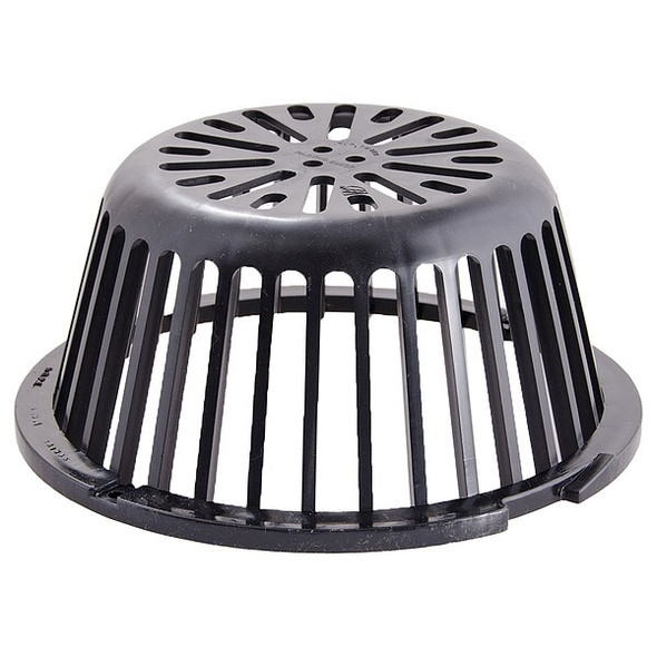 Roof Drains Dome Strainer, Polyethylene, 9-3/4", Screw