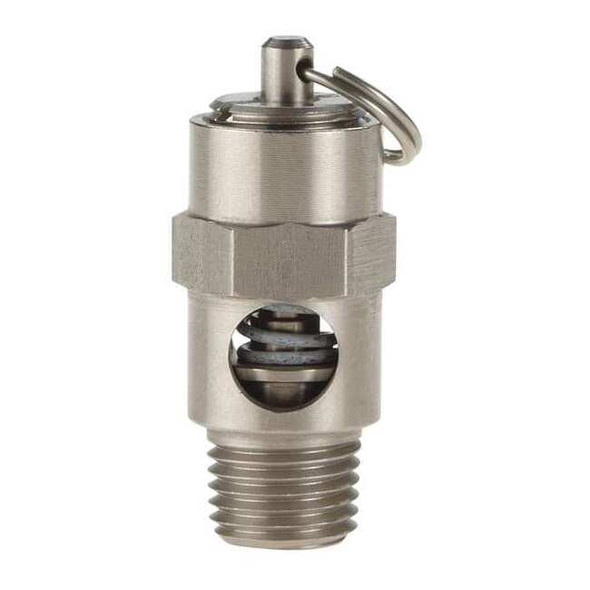 Conrader Safety Valve,Soft Seat,1/4In,100 PSI,SS SRV250-V-SS-100
