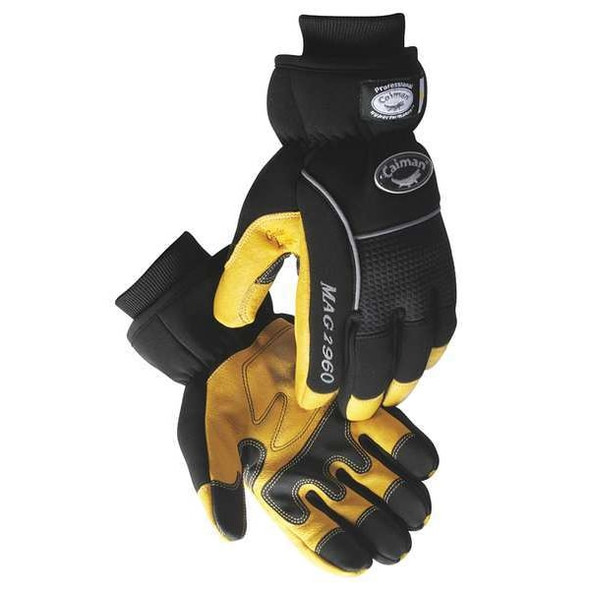 Cold Protection Gloves, Pigskin Leather Palm, Heatrac Lining, Gold, L ( 9 )