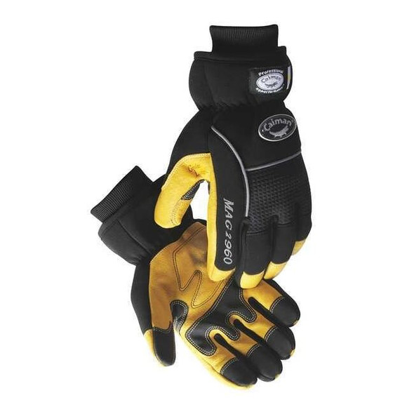 Cold Protection Gloves, Pigskin Leather Palm, Heatrac Lining, Gold, L ( 9 )