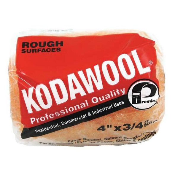 Premier 4" Paint Roller Cover, 3/4" Nap, Polyester/Knitted Wool 4KW2-75