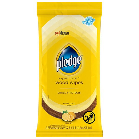 Pledge Furniture Polish Wipes, 12 x 24", 24 Wipes, PK12 336297