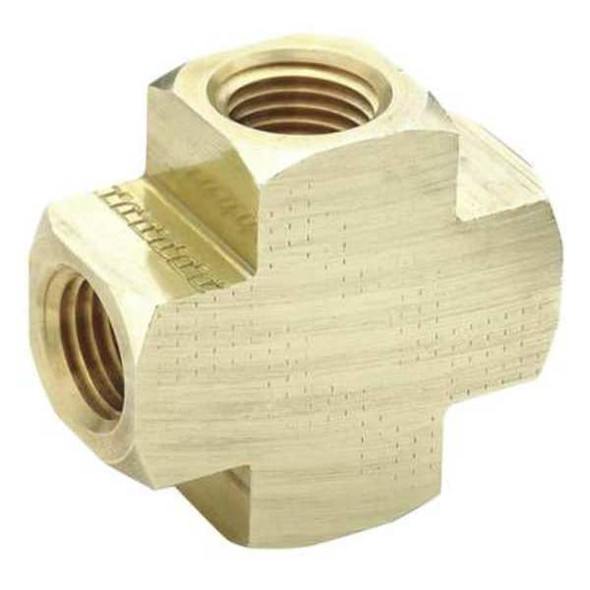 Cross Brass Dryseal Pipe Fitting, 1/8 in Female NPT X 1/8 in Female NPT
