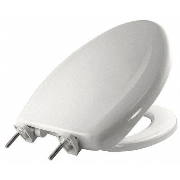 Bemis Toilet Seat With Cover, Plastic, Elongated, White 7900TDGSL