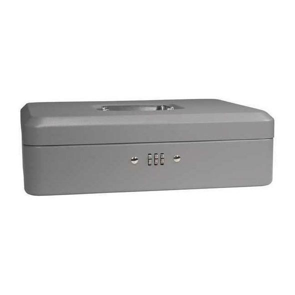Barska CashBox,Gray,Steel,3-1/2inH,9-1/2inW CB11788