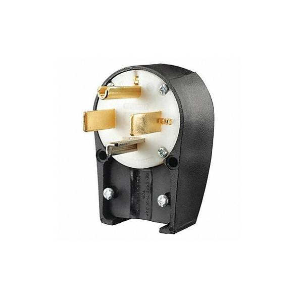 Bryant Blade Plug,Black/White,125/250VAC 9432ANPB