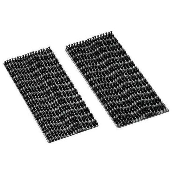 Reclosable Fastener Shapes, Rubber Adhesive, 2 in, 1 in Wd, Black, 100 PK