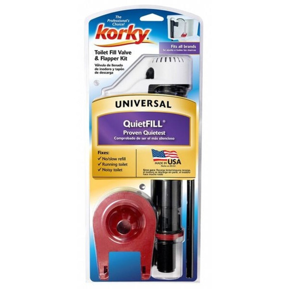 Korky Fill Valve, Plastic; Rubber 818GR