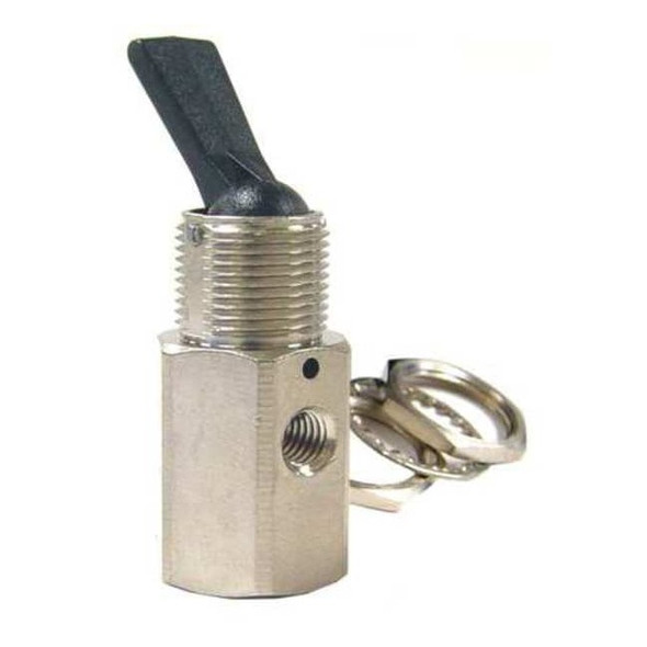 Pneumadyne Manual Air Control Valve, Toggle, Brass C030103