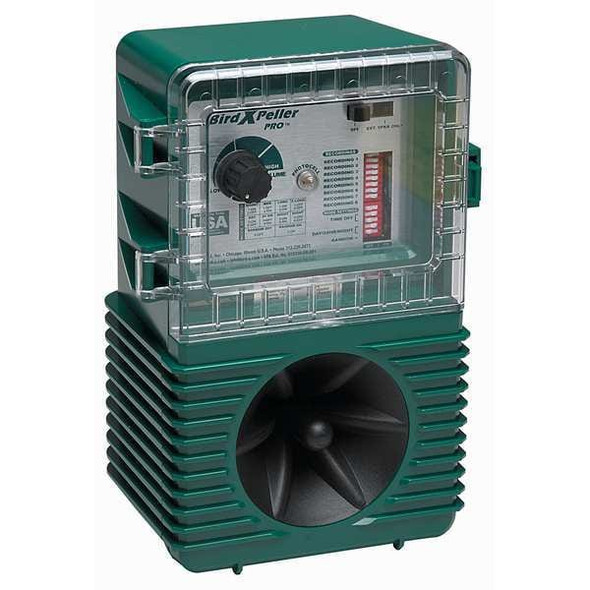 Bird-X Electronic Bird Repeller, Up to 1 acre, Wall Mounted, Battery Powered BXP-PRO2