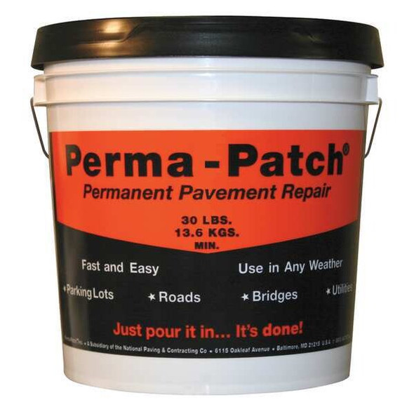 Perma-Patch Cold Patch, Pail, Black, PP-30-CP PP-30-CP