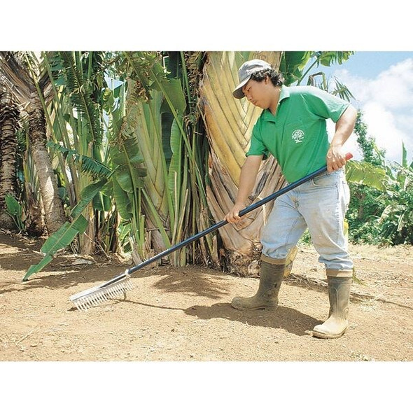 Seymour Midwest 24 in Aluminum Landscape Rake, 24 Tines, 66 in L Aluminum Handle 10024GR