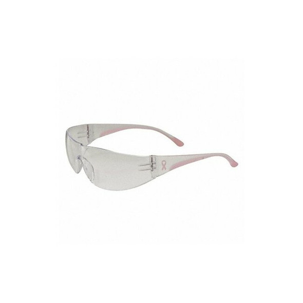 Eva, Safety Glasses, Anti-Scratch, Clear Lens, Clear, Pink Frame, Frameless