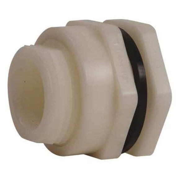 Hayward Flow Control Bulkhead Tank Fitting,EPDM,3"L,Poly. BFAS3015TES
