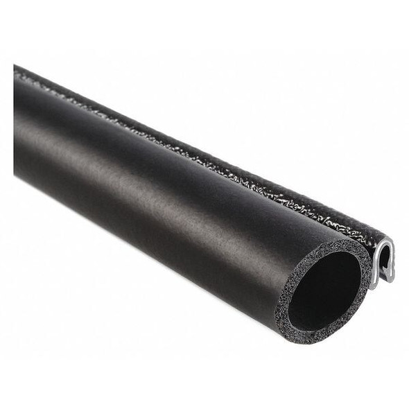 Trim Seal, EPDM, 25 ft Length, 1 in Overall Width, Style: Trim with a Top Bulb